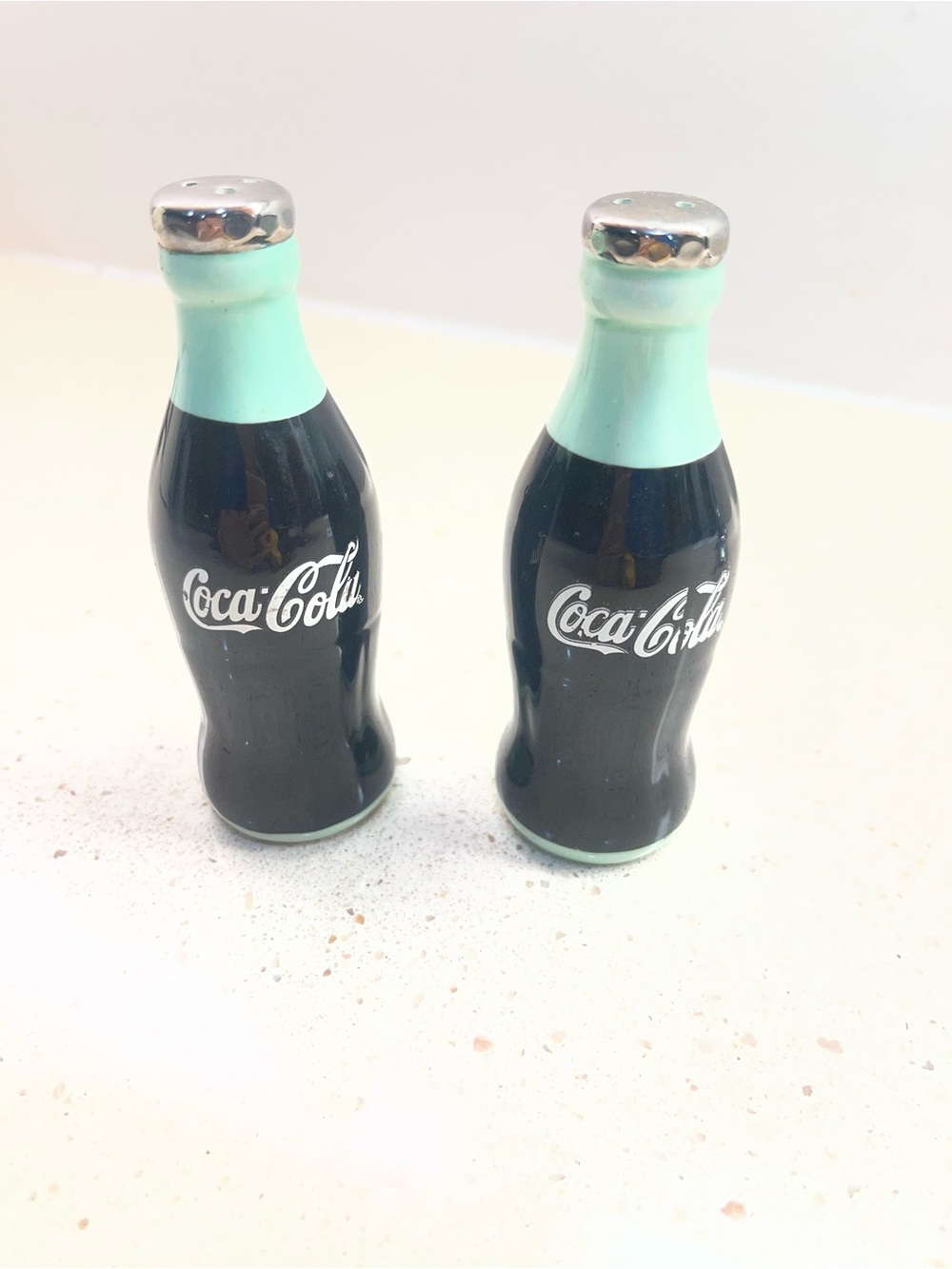 Mint Green Top Salt and Pepper Shakers - Modern Kitchen Set - Picture 10 of 10